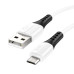 Кабель HOCO X82 Micro silicone charging data cable, білий