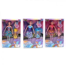 Лялька 30см, фея, крила, 2шт, з донькою 18,5см, 3 види, в кор-ці, 22-33-5,5см, HS-556-B-A