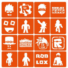 Набор трафаретов для био-тату «Roblox» Roblox_simple-16