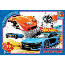 Пазлы "Hot Wheels" + постер, 70 элем.