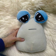 Мягкая игрушка "Инопланетянин Pou (Поу)", 30 см (белый)