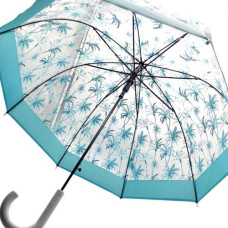 Парасолька напівавтомат, поглиблений купол, d=80 см, довжина: 81 см, 8 спиць, тростина, (ЗЕЛЕНА)