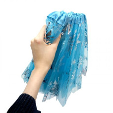 Карнавальная юбка Снежинка голубая 30*40 см