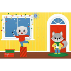 Книга детская "Аппликации наклейками: Олень" (укр)