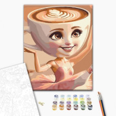 Картина по номерам "Ballerina Cappuccino" 40x40 см.