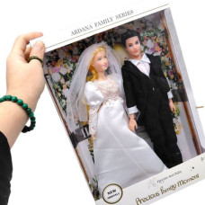 Набор кукол "Свадьба", высота 30 см, 2 куклы, шарнирное соединение суставов, съемная обувь Набор кукол "Свадьба", высота 30 см, 2 куклы, шарнирное соединение суставов, съемная обувь