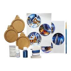 Творческий набор для создания 3-х елочных украшений Творческий набор для создания 3-х елочных украшений