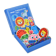 Детская деревянная игрушка-шнуровка Детская деревянная игрушка-шнуровка