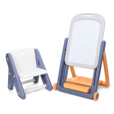 Детский мольберт 2 в 1 QC-BB03 со стульчиком