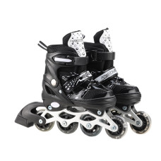 Роликовые коньки RL2501(Black) колеса PVC, размер S (30-33), со светом Роликовые коньки RL2501(Black) колеса PVC, размер S (30-33), со светом