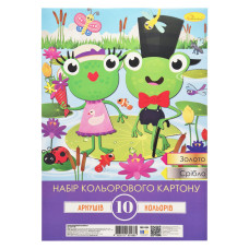 Набор цветного картона АП-1104-3 формат А4, 10 цветов