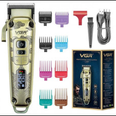 Машинка для стрижки волос триммер для бороды VGR V-005 + 8 насадок
