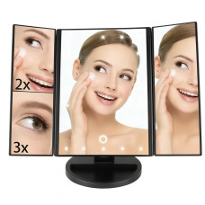 УЦЕНКА! Зеркало тройное для макияжа с LED подсветкой Magic Makeup Mirror (Надбит корпус 3305)