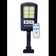 Фонарь уличный с датчиком движения и пультом BK-818-6 COB на солнечной батарее Черный Фонарь уличный с датчиком движения и пультом BK-818-6 COB на солнечной батарее Черный