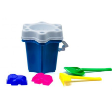 Песочный набор "Цветочек", 6 предметов (синий)