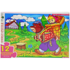 Игра - пазл "Маша и медведь" 12 элементов