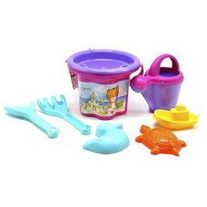 Набор для песка "Цветочек" с лейкой, розовый