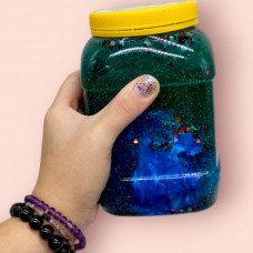 Слайм-антистрес "Lovin: Big slime", 1150 мл, синій перламутр+темно зелений Слайм-антистрес "Lovin: Big slime", 1150 мл, синій перламутр+темно зелений