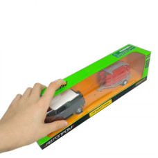 Машина+прицеп мет. 1:43 Toyota FJ,откр.дверь,короб.28*8*6,5см