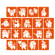 Набор трафаретов для био-тату 