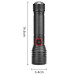 Тактический ручной фонарь Arexes BL-P02-P50 с зарядкой USB фонарик 1 режим