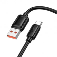 Кабель для зарядки HOCO X115 USB-A-Type-C 5A 100W 1 метр Черный Кабель для зарядки HOCO X115 USB-A-Type-C 5A 100W 1 метр Черный