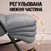 Регулируемое кресло-качалка Y-03, с подставкой для ног и подголовниками, для отдыха дома, серое Регулируемое кресло-качалка Y-03, с подставкой для ног и подголовниками, для отдыха дома, серое