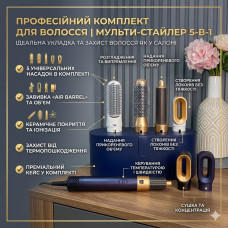 УЦЕНКА! Стайлер 5 в 1 HAIR – мультистайлер с 5 насадками для укладки, Синий (Нет одной насадки 3475)