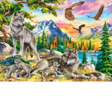 Пазлы "Семья волков и орлы", 300 элементов