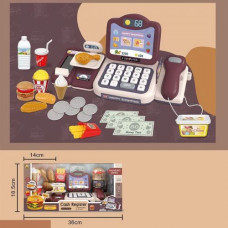 Игровой набор "Магазин: Фаст-фуд", кассовый аппарат, продукты, деньги