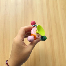 Погремушка-спинер "Динозаврик Розовый"; резиновые прорезыватели, присоска, в коробке