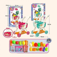 Тележка с продуктами, микс цветов. кор.55*13*36 см.