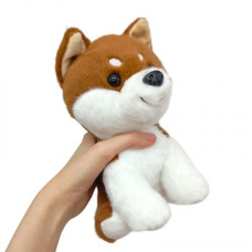 Мягкая игрушка Собака 20 СМ (КОРИЧНЕВАЯ С БЕЛЫМ)