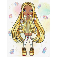 Картина по номерам "Rainbow High. Sunny" со стразами 30х40см