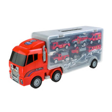 Детский трейлер с машинками PS006-2, 6 машинок Детский трейлер с машинками PS006-2, 6 машинок