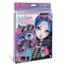 Набор для творчества Скетчбук: Эклипсия, черные листы Nebulous Stars 11121, 8 ручек