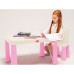 Детский стол с накладкой для игры в аэрохоккей 04580/12 розовый