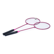 Бадминтон железный MS 0755(Pink) ракетки 2 шт, волан, 64,5-20,5 см