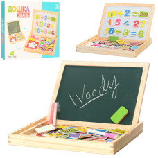 Развивающий набор с двухсторонней досточкой MD 0694 маркер, мел и губка в комплекте Развивающий набор с двухсторонней досточкой MD 0694 маркер, мел и губка в комплекте
