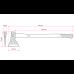 Топор 1600г, ручка пекан INTERTOOL HT-0271