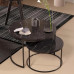 Набор журнальных столиков Solme Homepaketo 2 в 1 Marble Black, круглые кофейные столики 75 см и 60 см с мраморной столешницей Набор журнальных столиков Solme Homepaketo 2 в 1 Marble Black, круглые кофейные столики 75 см и 60 см с мраморной столешницей