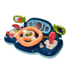 Детский игровой Автотренажер 3 в 1 CY-7076B звуки машины, тормоза (Синий)