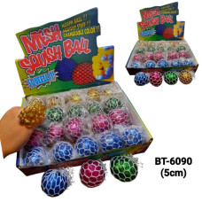 Антистрес "Виноград" з блискавками в білій сітці 5см гумова, BT-6090