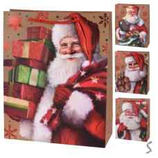 Пакет новорічний паперовий S "Santa" 18*23*10 см, R96604-S Пакет новорічний паперовий S "Santa" 18*23*10 см, R96604-S