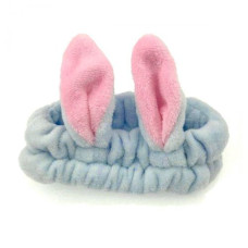 Плюшевая повязка "Зайка" (голубой)