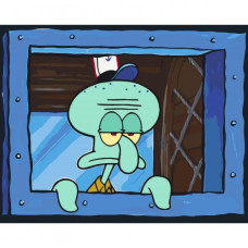 Картина по номерам "Сквидвард. Губка Боб" 40x50 см