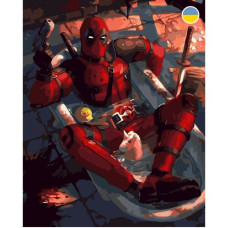 Картина по номерам "Марвел: Дедпул" 40x50 см