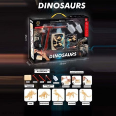 Раскопки "Динозавры" инструменты, гипсовый брикет, в коробке Раскопки "Динозавры" инструменты, гипсовый брикет, в коробке