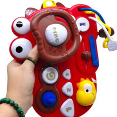 Бизиборд в коробке "Динозаврик" (красный)