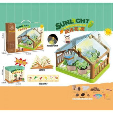 Теплица подсветки, лампа, семена, торфяные таблетки, горшки, в коробке